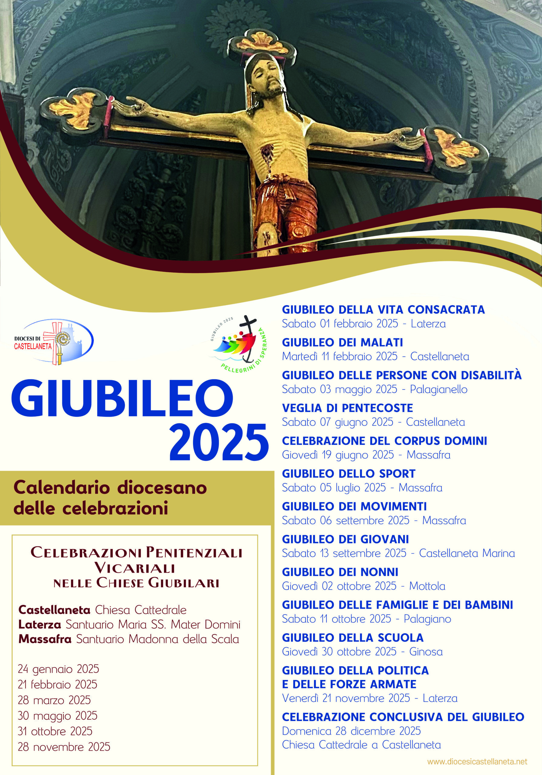 Giubileo 2025 calendario generale delle celebrazioni diocesane